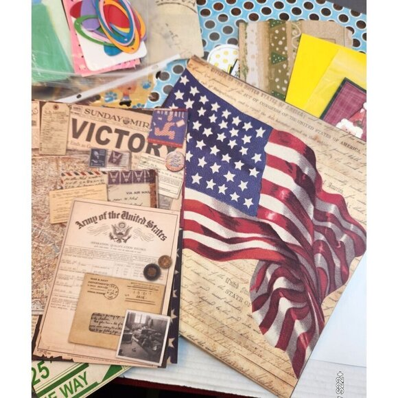 America & Dog-Themed Sticker & Paper Craft Lot Bundle Ephemera Scrapbooking - Picture 9 of 16